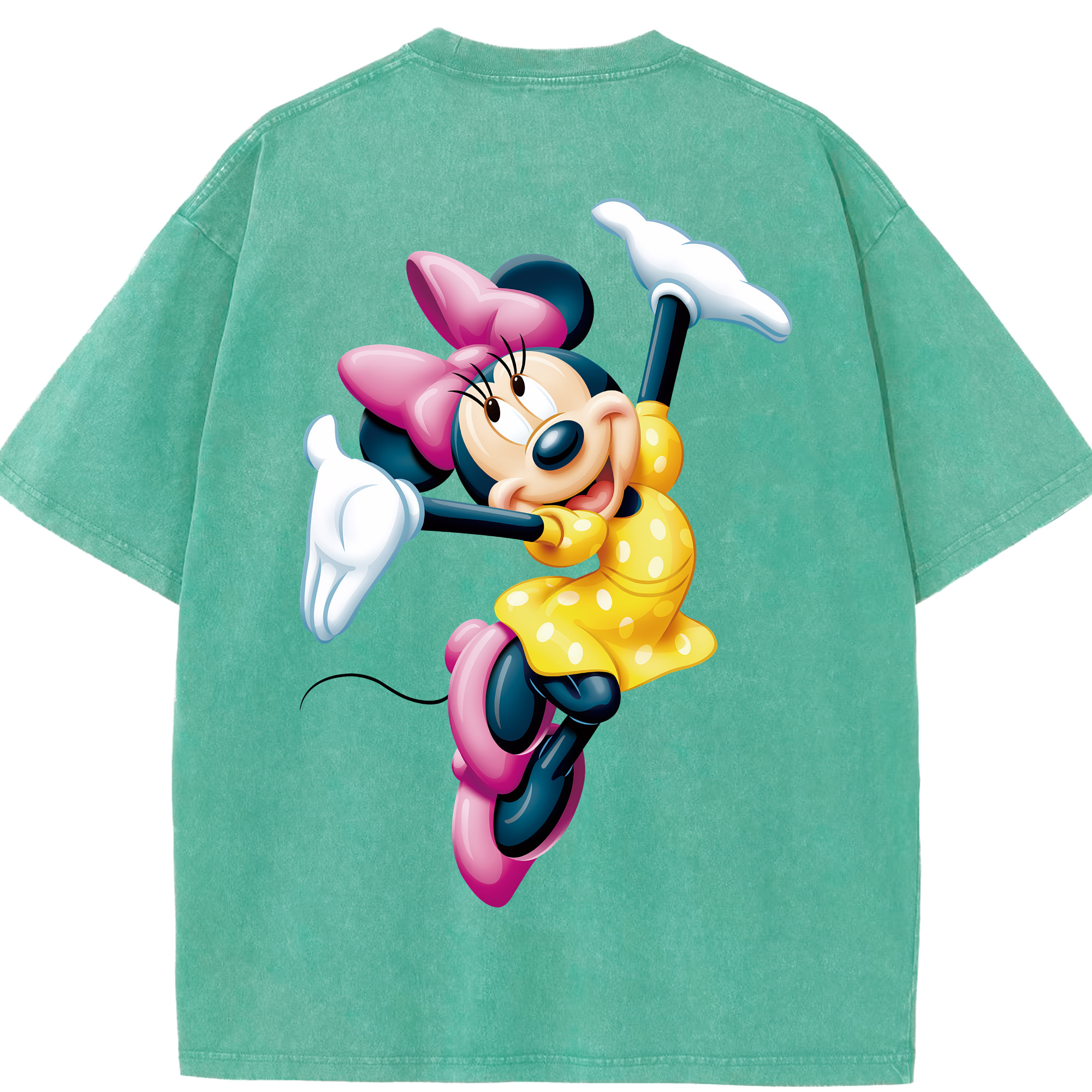 （画像用） ミッキーマウス Mickey Mouse 綿100% ヴィンテージ風 半袖Tシャツ（背面プリント）